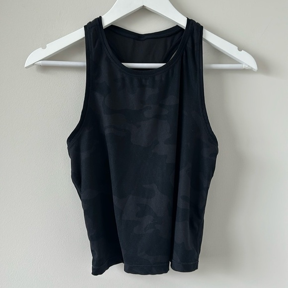 Yogalicious Camo Black Work Out Tank Top Athletic Top Gym Running Drifit Medium - Picture 1 of 4